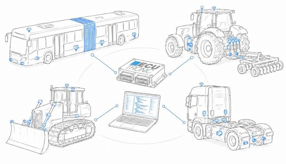 Electronic control units and software solutions for commercial vehicles